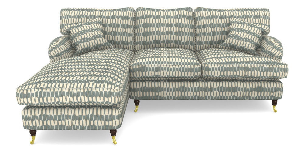 Product photograph of Alwinton Chaise Sofa Lhf In V A Brompton Collection - Ikat - Pebble from Sofas and Stuff Limited