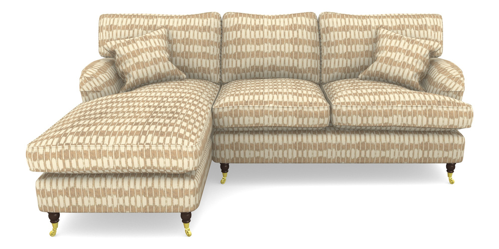 Product photograph of Alwinton Chaise Sofa Lhf In V A Brompton Collection - Ikat - Assam Tea from Sofas and Stuff Limited