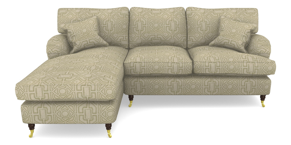 Product photograph of Alwinton Chaise Sofa Lhf In Rhs Collection - Large Knot Garden Linen - Olive from Sofas and Stuff Limited