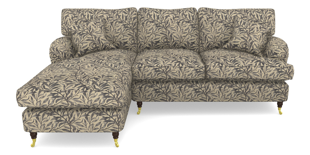 Product photograph of Alwinton Chaise Sofa Lhf In V A Drawn From Nature - Willow Bough Large - Navy from Sofas and Stuff Limited