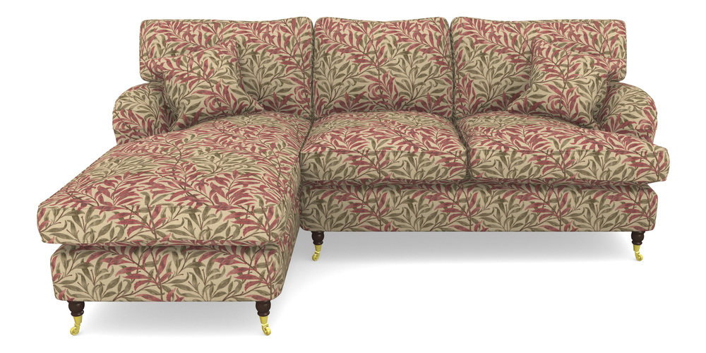 Product photograph of Alwinton Chaise Sofa Lhf In V A Drawn From Nature - Willow Bough Large - Red from Sofas and Stuff Limited