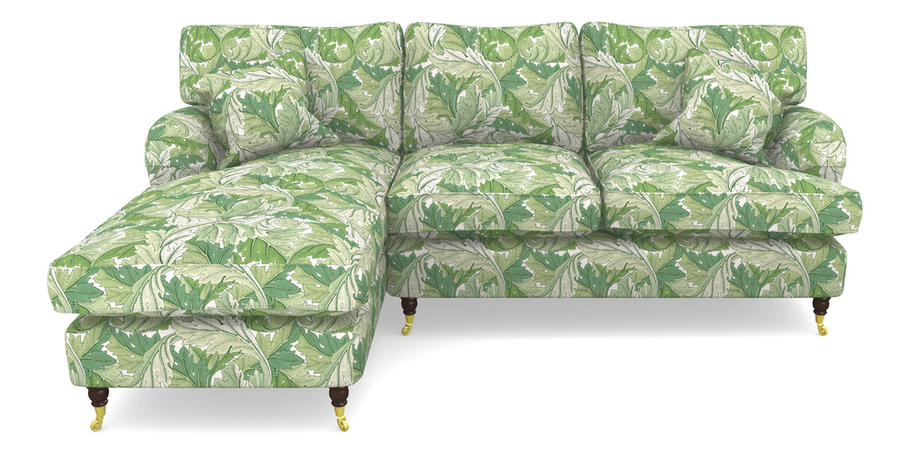 Product photograph of Alwinton Chaise Sofa Lhf In William Morris Collection - Acanthus - Leaf Green from Sofas and Stuff Limited