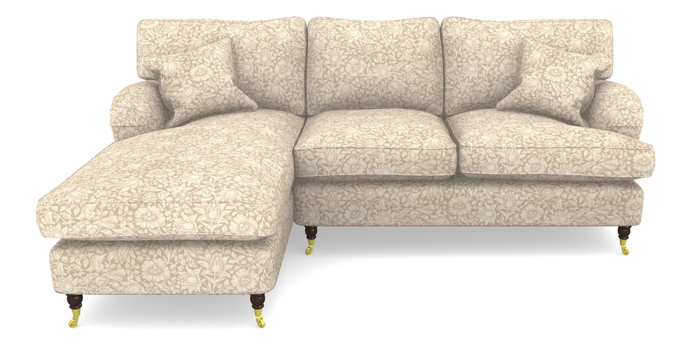 Product photograph of Alwinton Chaise Sofa Lhf In William Morris Collection - Mallow - Linen from Sofas and Stuff Limited