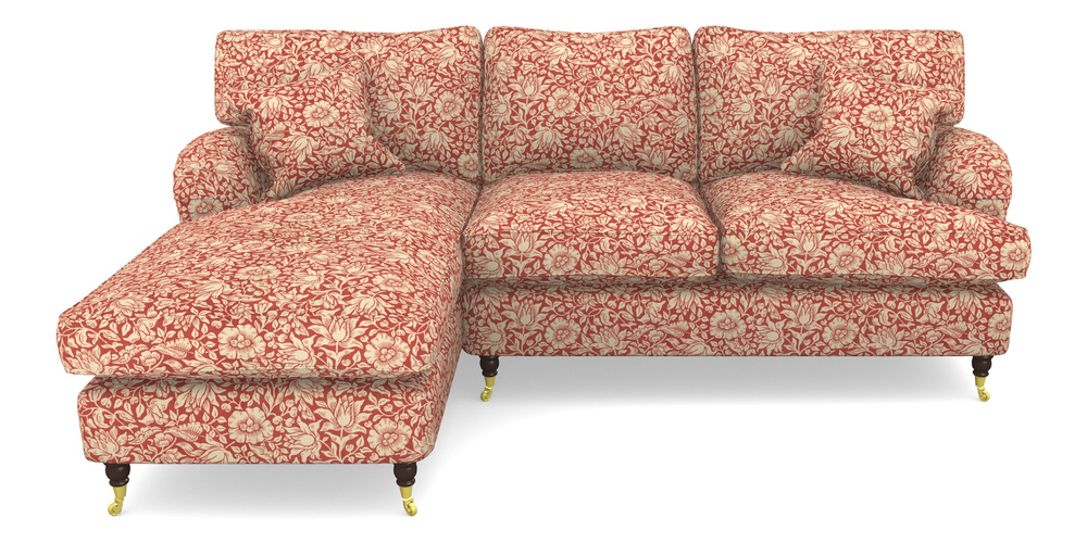 Product photograph of Alwinton Chaise Sofa Lhf In William Morris Collection - Mallow - Madder from Sofas and Stuff Limited