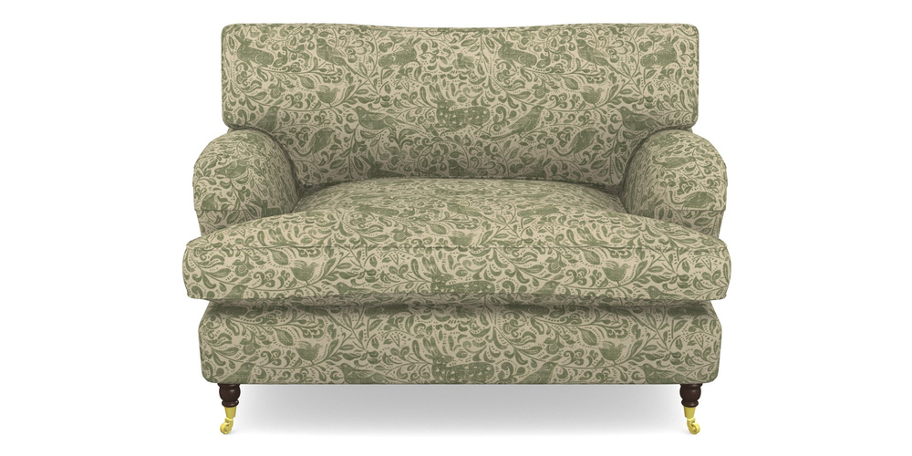 Product photograph of Alwinton Snuggler In V A Drawn From Nature - Bird And Rabbit - Light Green from Sofas and Stuff Limited