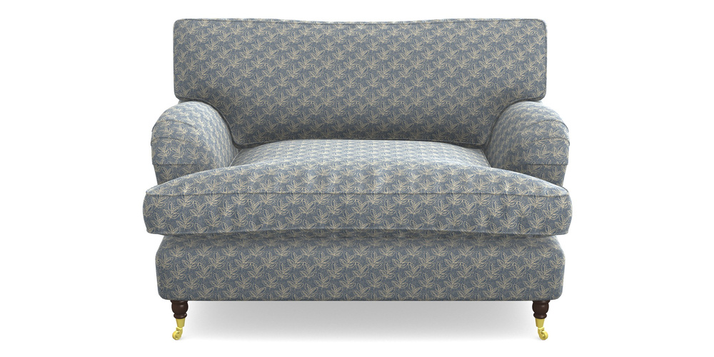 Product photograph of Alwinton Snuggler In Cloth 21 - Decorative Leaf - Bilberry from Sofas and Stuff Limited