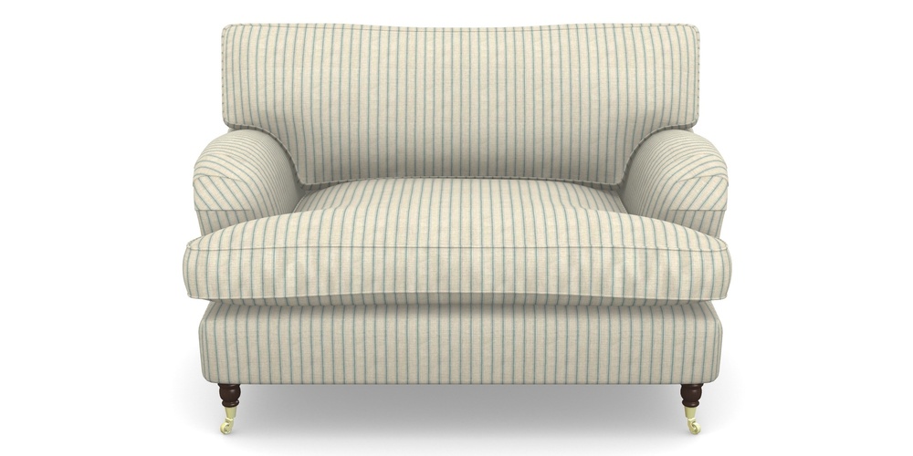 Product photograph of Alwinton Snuggler In Cloth 18 Stripes - Ticking - Basil from Sofas and Stuff Limited