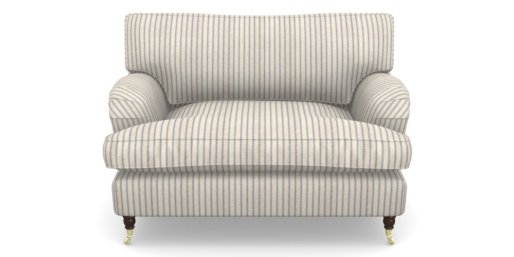 Product photograph of Alwinton Snuggler In Cloth 18 Stripes - Ticking - Indigo from Sofas and Stuff Limited