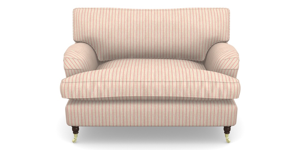 Product photograph of Alwinton Snuggler In Cloth 18 Stripes - Ticking - Cranberry from Sofas and Stuff Limited