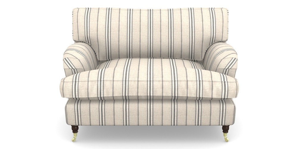 Product photograph of Alwinton Snuggler In Cloth 18 Stripes - Regimental - Bible Black from Sofas and Stuff Limited