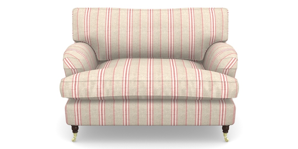 Product photograph of Alwinton Snuggler In Cloth 18 Stripes - Regimental - Cranberry from Sofas and Stuff Limited