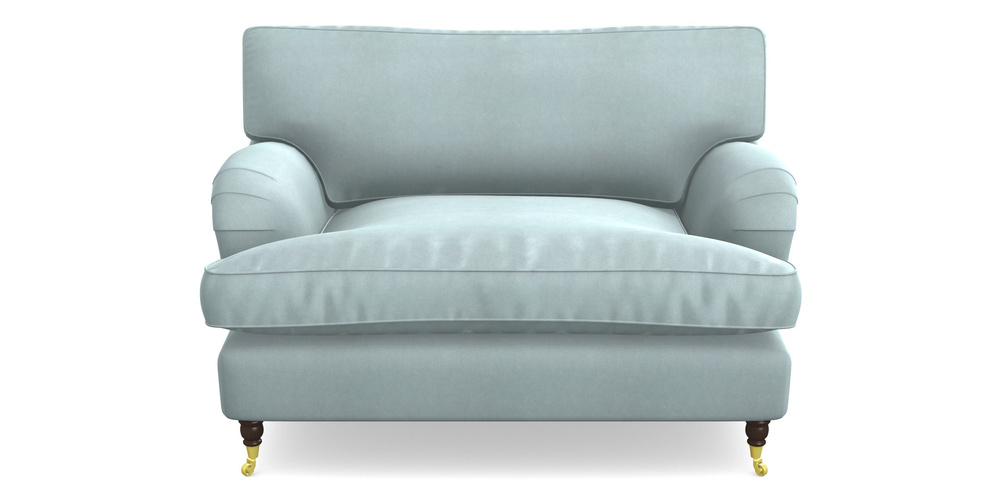 Product photograph of Alwinton Snuggler In Clever Tough And Eco Velvet - Mineral from Sofas and Stuff Limited