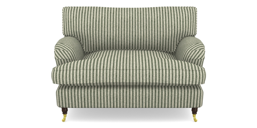 Product photograph of Alwinton Snuggler In Cloth 22 - Pinstripe - Courgette from Sofas and Stuff Limited