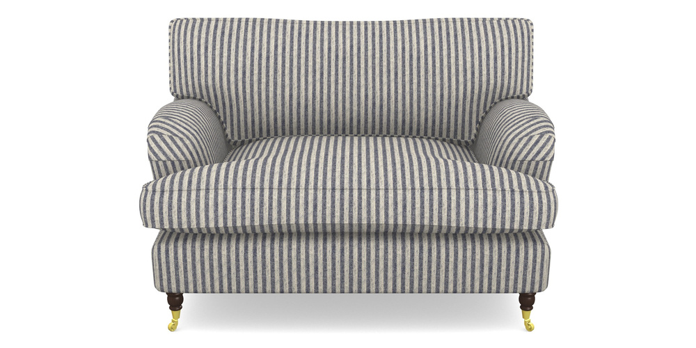 Product photograph of Alwinton Snuggler In Cloth 22 - Pinstripe - Deep Water from Sofas and Stuff Limited