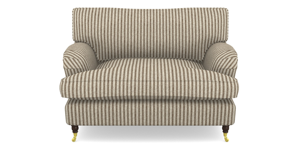 Product photograph of Alwinton Snuggler In Cloth 22 - Pinstripe - Peat from Sofas and Stuff Limited