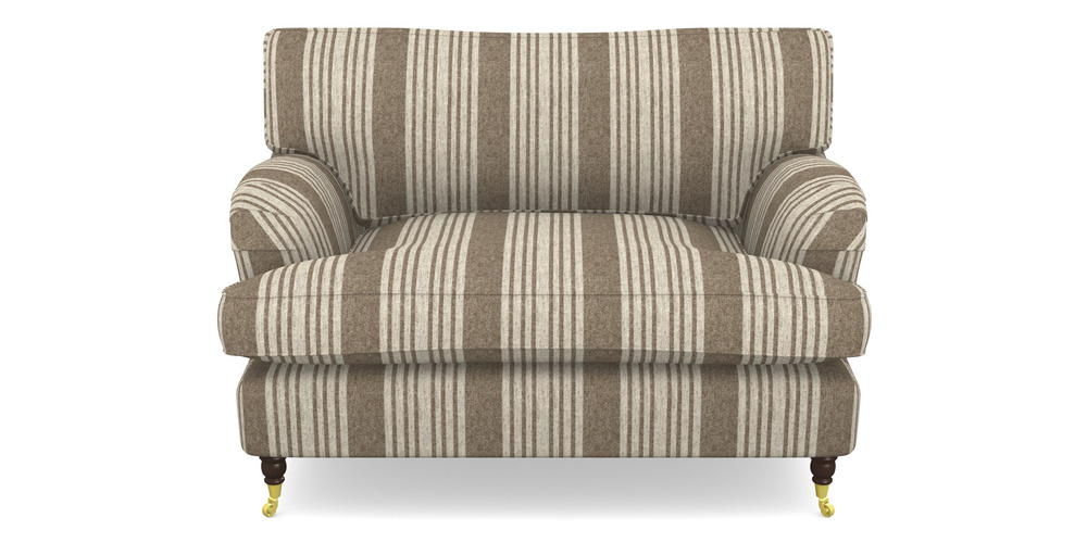 Product photograph of Alwinton Snuggler In Cloth 22 - Bayadere - Peat from Sofas and Stuff Limited