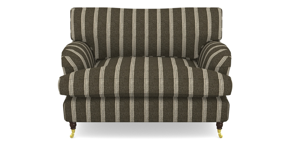 Product photograph of Alwinton Snuggler In Cloth 20 - Design 2 - Olive Stripe from Sofas and Stuff Limited