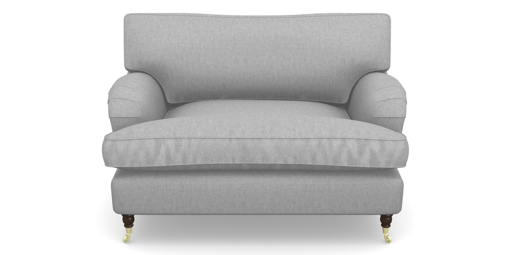 Product photograph of Alwinton Snuggler In Easy Clean Plain - Silver from Sofas and Stuff Limited