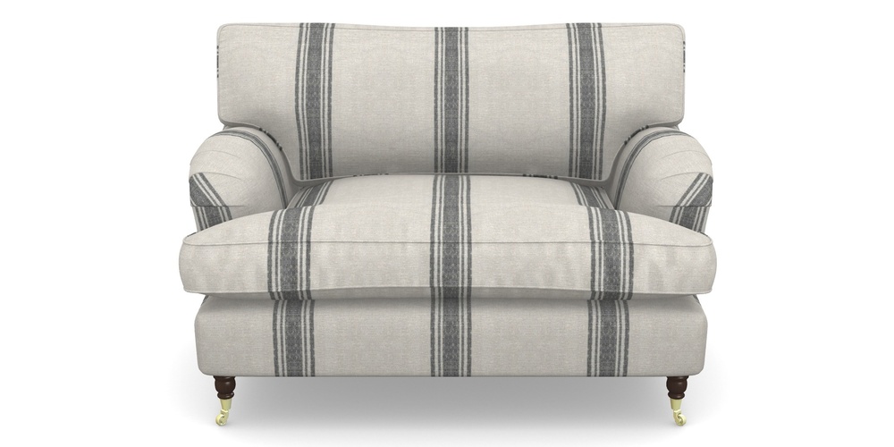 Product photograph of Alwinton Snuggler In Flemish Stripe - Flemish Black from Sofas and Stuff Limited