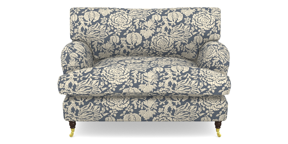 Product photograph of Alwinton Snuggler In V A Brompton Collection - Flowering Kale - Midnight Blue from Sofas and Stuff Limited