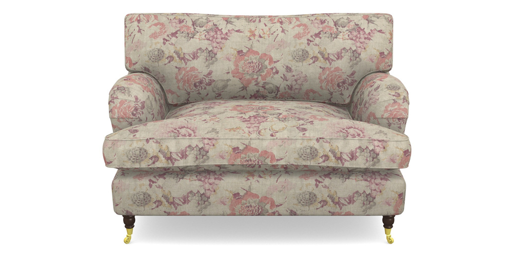 Product photograph of Alwinton Snuggler In Floral Linen - Faith Antique Sangria from Sofas and Stuff Limited