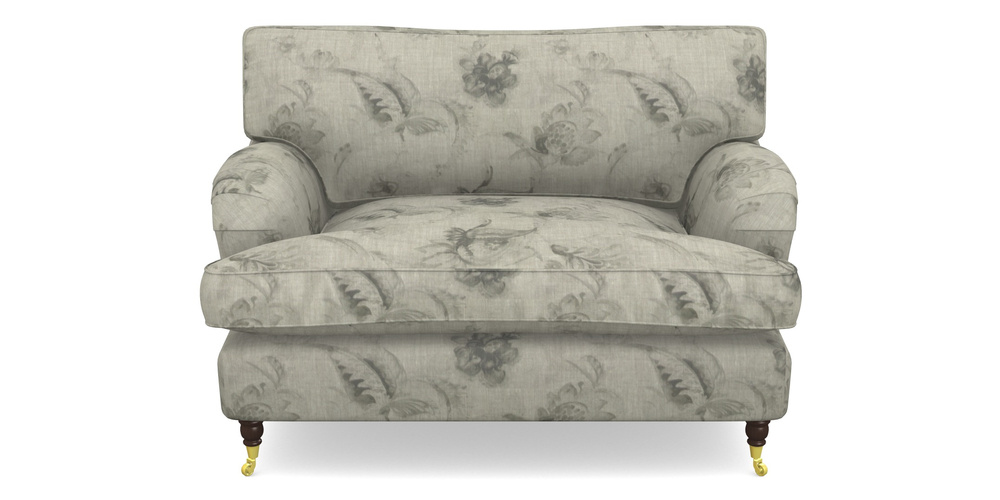 Product photograph of Alwinton Snuggler In Floral Linen - Lela Mystery Oat Sepia from Sofas and Stuff Limited