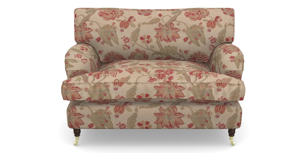 Product photograph of Alwinton Snuggler In Floral Linen - Indienne T Rosso from Sofas and Stuff Limited