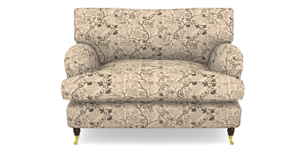 Product photograph of Alwinton Snuggler In Rhs Collection - Gertrude Jekyll Linen Cotton Blend - Brown from Sofas and Stuff Limited