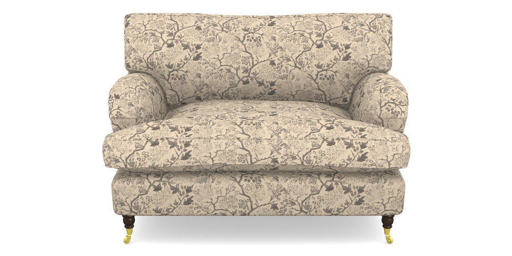 Product photograph of Alwinton Snuggler In Rhs Collection - Gertrude Jekyll Linen Cotton Blend - Grey from Sofas and Stuff Limited