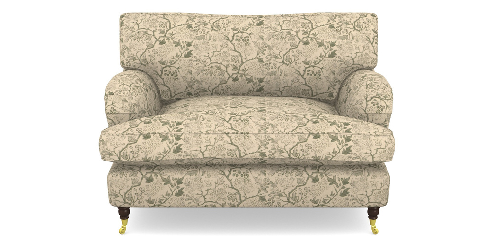 Product photograph of Alwinton Snuggler In Rhs Collection - Gertrude Jekyll Linen Cotton Blend - Green from Sofas and Stuff Limited