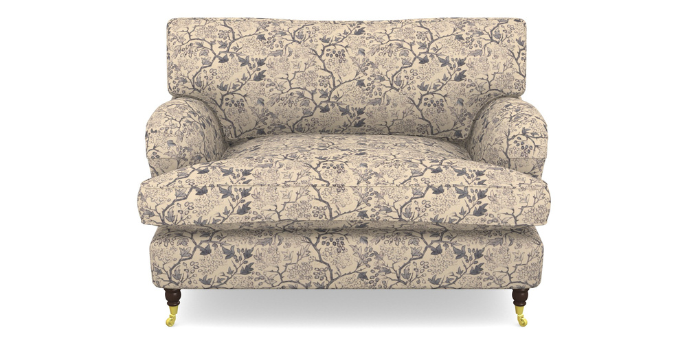 Product photograph of Alwinton Snuggler In Rhs Collection - Gertrude Jekyll Linen Cotton Blend - Navy from Sofas and Stuff Limited