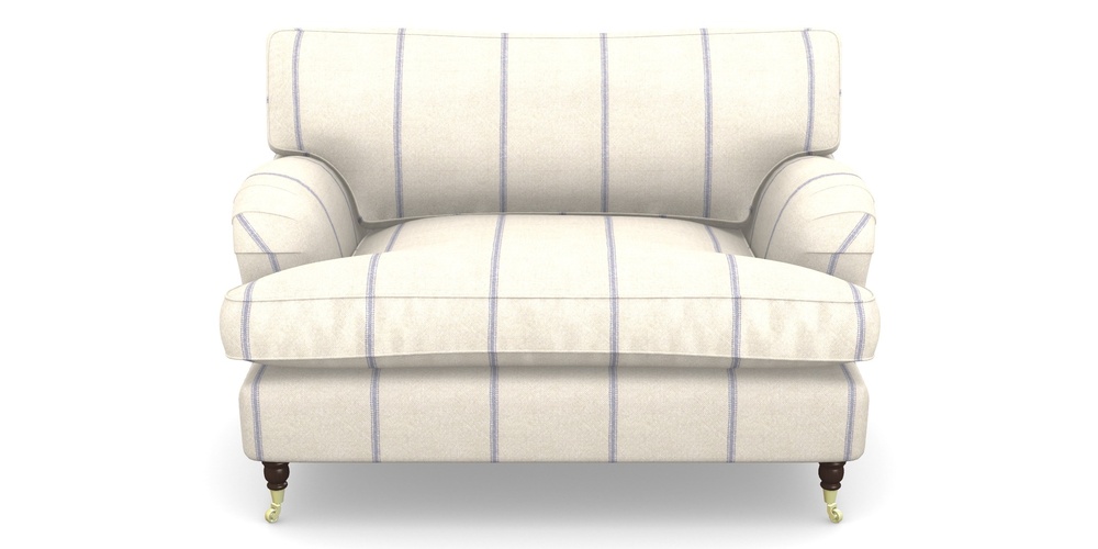 Product photograph of Alwinton Snuggler In Grain Sack Stripe - Blue from Sofas and Stuff Limited