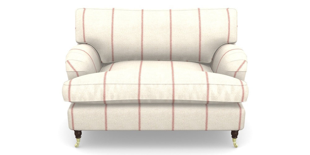 Product photograph of Alwinton Snuggler In Grain Sack Stripe - Red from Sofas and Stuff Limited