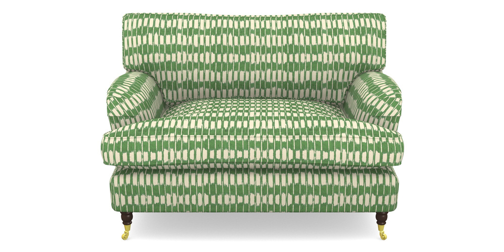 Product photograph of Alwinton Snuggler In V A Brompton Collection - Ikat - Basil from Sofas and Stuff Limited