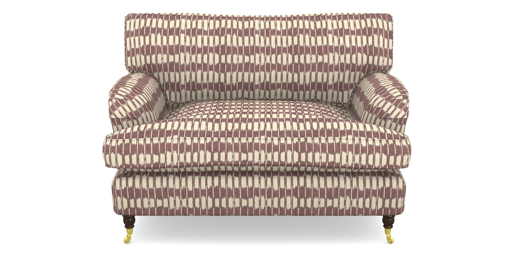 Product photograph of Alwinton Snuggler In V A Brompton Collection - Ikat - Cacao from Sofas and Stuff Limited