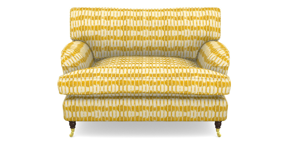 Product photograph of Alwinton Snuggler In V A Brompton Collection - Ikat - Corn from Sofas and Stuff Limited