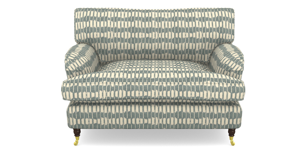 Product photograph of Alwinton Snuggler In V A Brompton Collection - Ikat - Pebble from Sofas and Stuff Limited