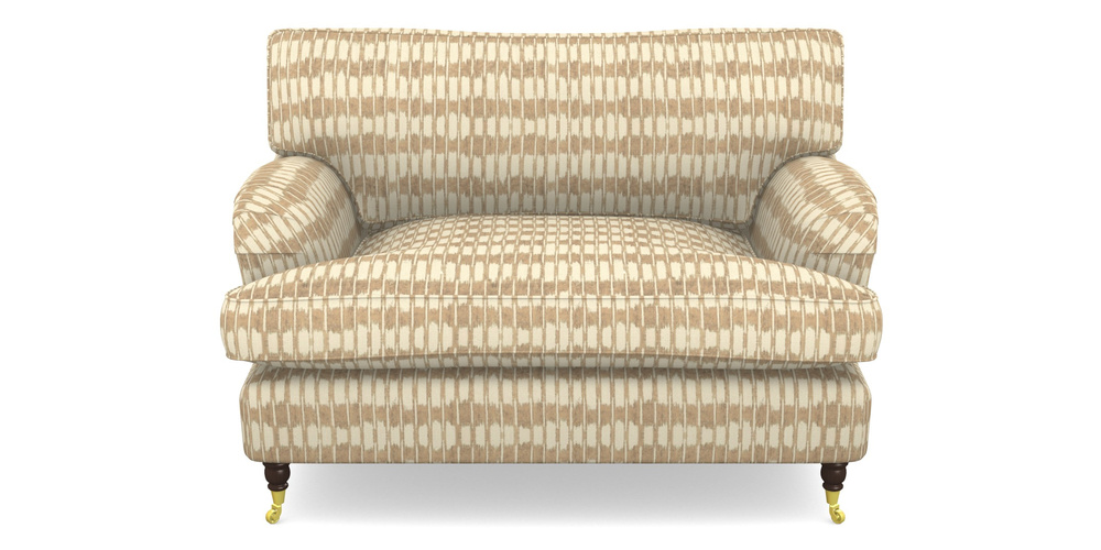 Product photograph of Alwinton Snuggler In V A Brompton Collection - Ikat - Assam Tea from Sofas and Stuff Limited