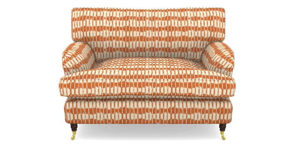 Product photograph of Alwinton Snuggler In V A Brompton Collection - Ikat - Terracotta from Sofas and Stuff Limited