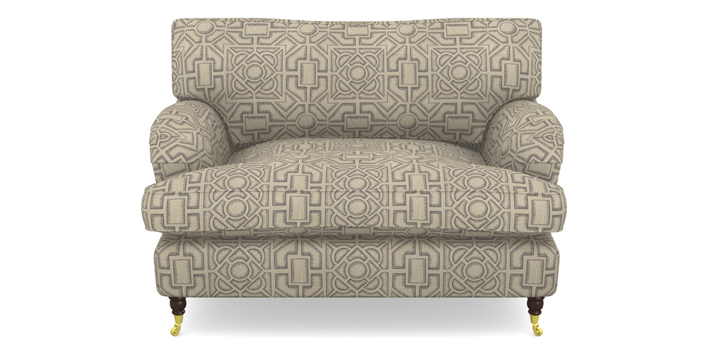 Product photograph of Alwinton Snuggler In Rhs Collection - Large Knot Garden Linen - Grey from Sofas and Stuff Limited