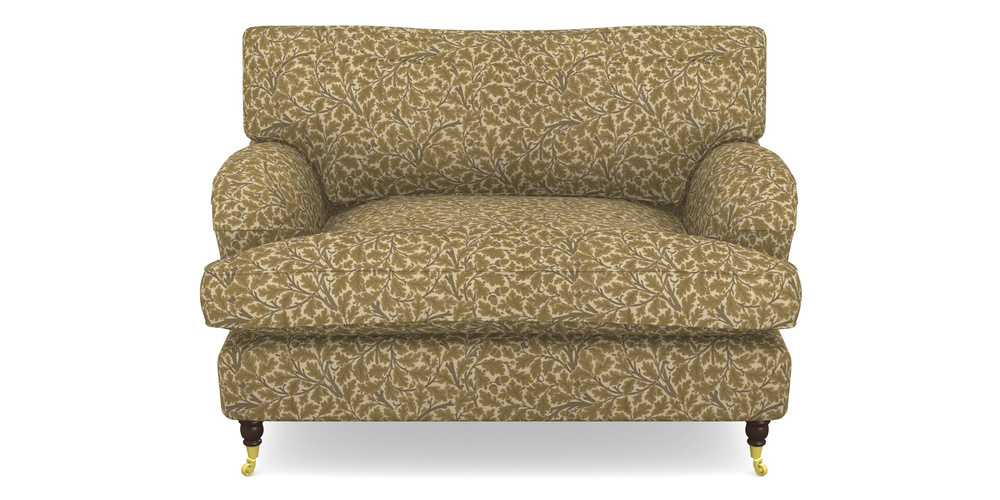 Product photograph of Alwinton Snuggler In V A Drawn From Nature Collection - Oak Tree - Gold from Sofas and Stuff Limited