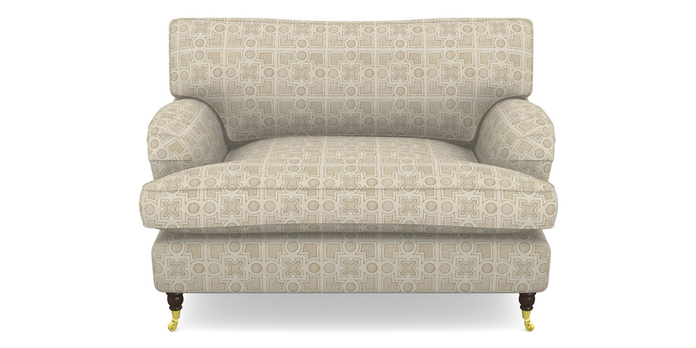 Product photograph of Alwinton Snuggler In Rhs Collection - Small Knot Garden Cotton Weave - Gold from Sofas and Stuff Limited