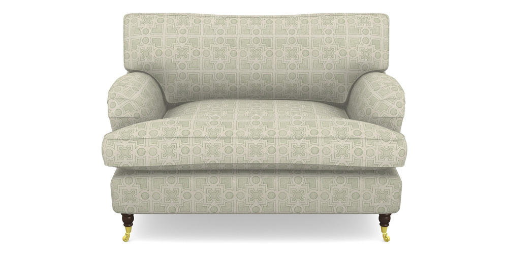 Product photograph of Alwinton Snuggler In Rhs Collection - Small Knot Garden Cotton Weave - Pistachio from Sofas and Stuff Limited