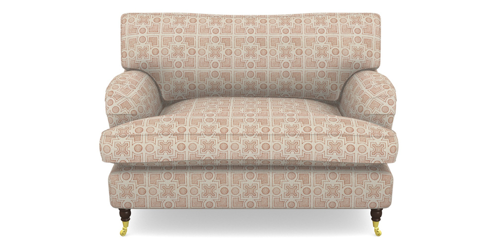 Product photograph of Alwinton Snuggler In Rhs Collection - Small Knot Garden Cotton Weave - Terracotta from Sofas and Stuff Limited