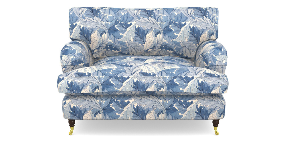 Product photograph of Alwinton Snuggler In William Morris Collection - Acanthus - Woad from Sofas and Stuff Limited