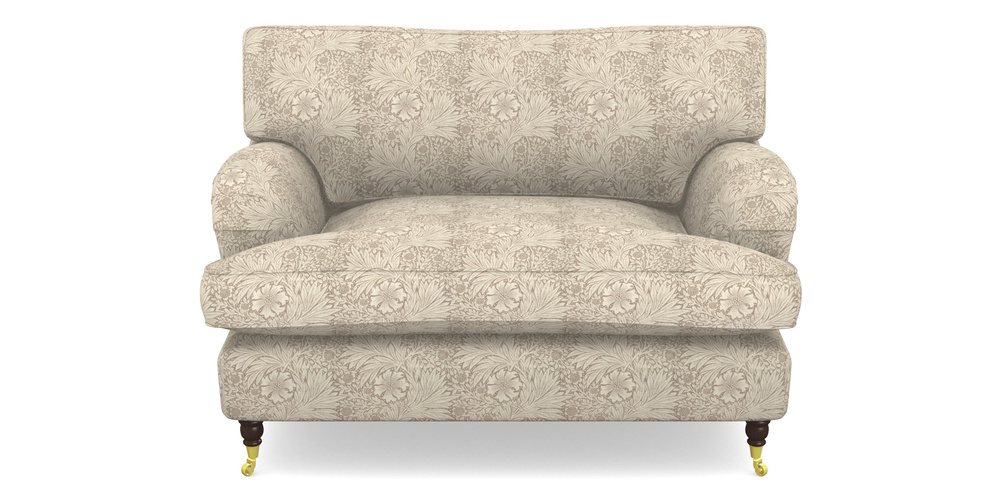 Product photograph of Alwinton Snuggler In William Morris Collection - Marigold - Linen Ivory from Sofas and Stuff Limited