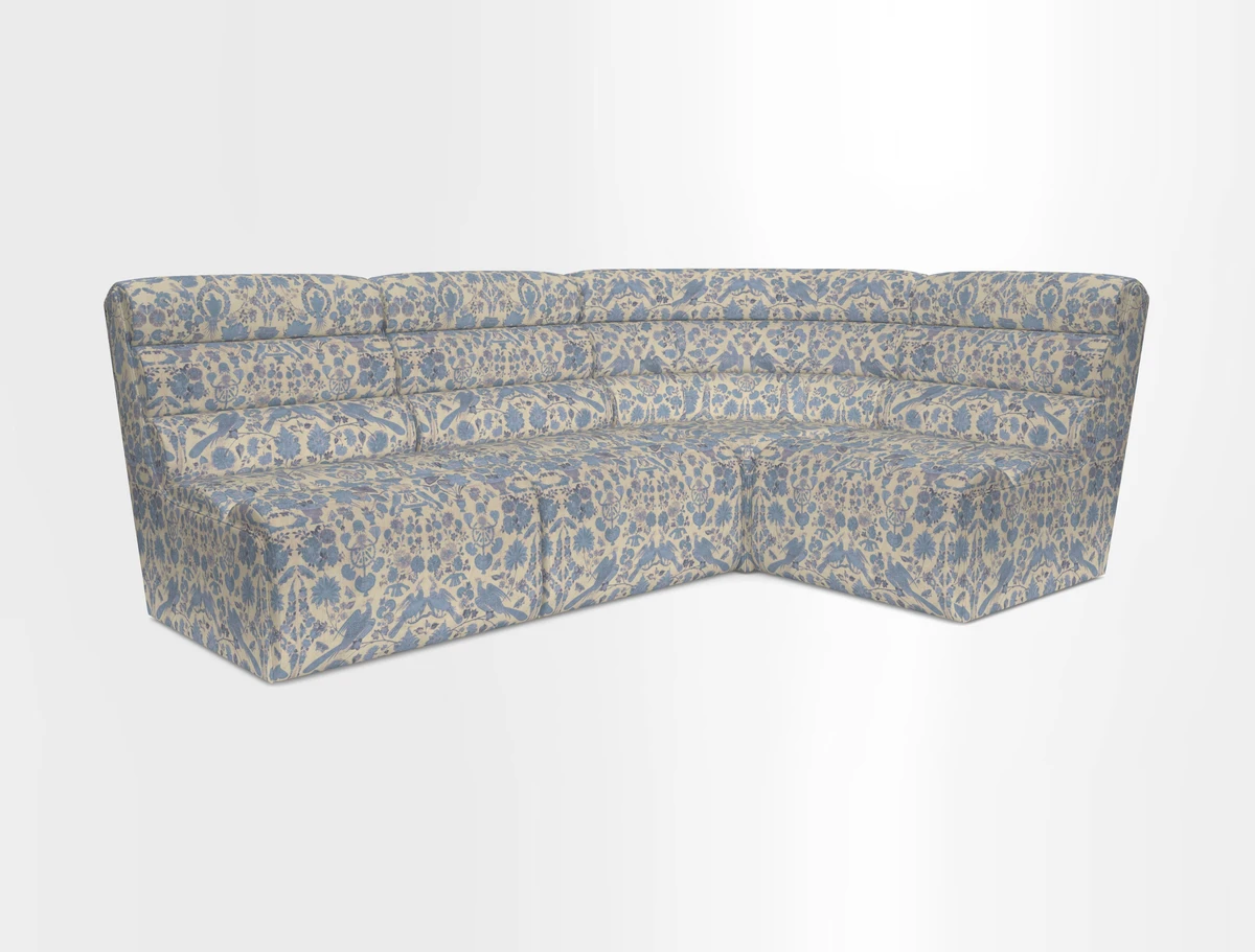 Aspect modular corner group LHF in Harpers Bazaar Houndstooth Cobalt