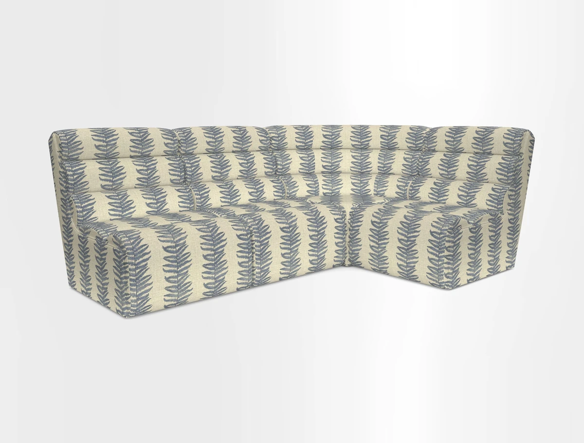 Aspect modular corner group LHF in Harpers Bazaar Houndstooth Cobalt