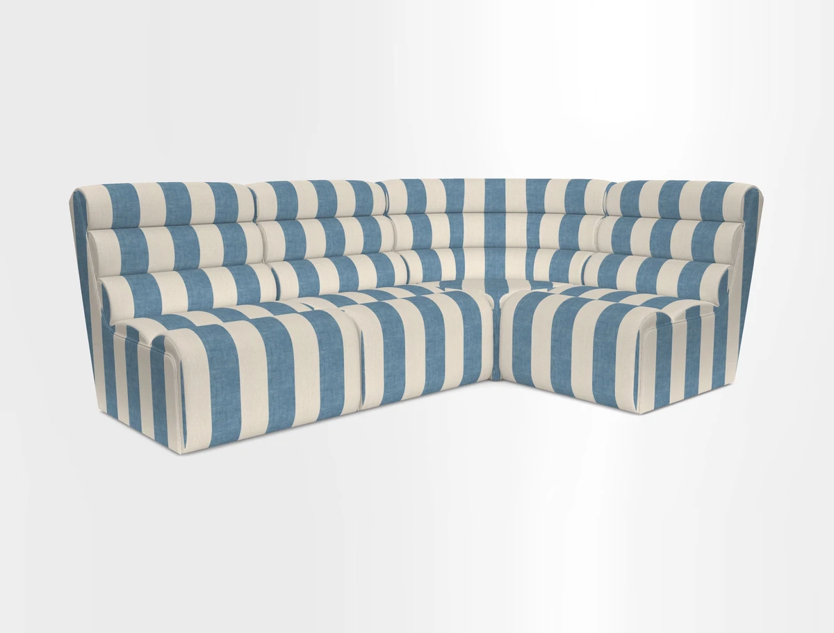Aspect modular corner group LHF in Harpers Bazaar Houndstooth Cobalt