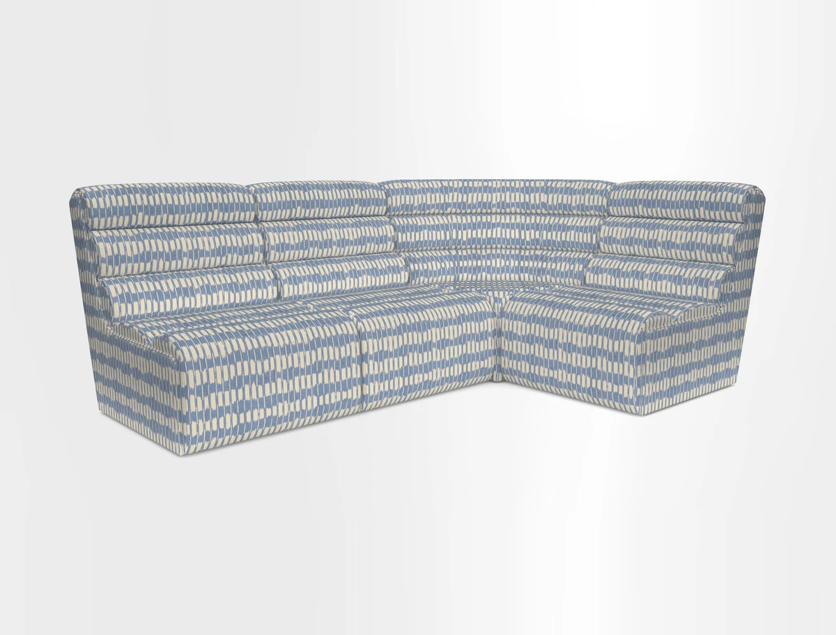 Aspect modular corner group LHF in Harpers Bazaar Houndstooth Cobalt